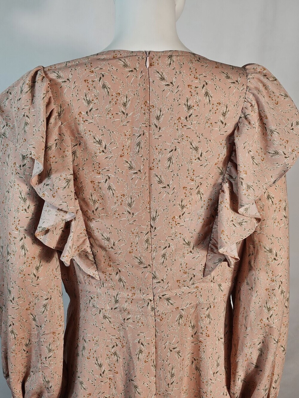 NWT Roolee True Love's Kiss Blush Pink Floral Nursing Mom Ruffle Maxi Dress - Picture 7 of 16